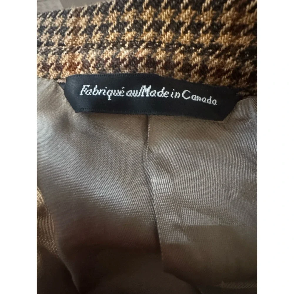 Alan Flusser 42L Brown  Plaid Wool Cashmere  Mens Blazer‎ Sport Coat Jacket Saks